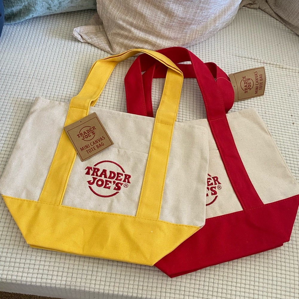 Two Mini Trader Joe’s Totes